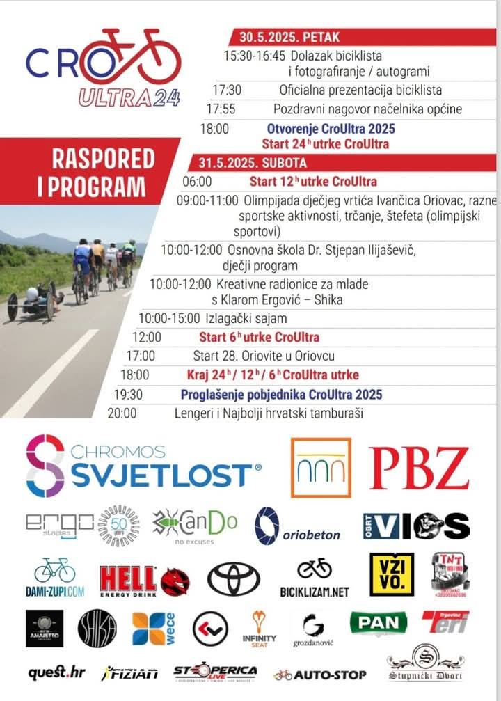 CroUltra raspored vožnje u Oriovcu