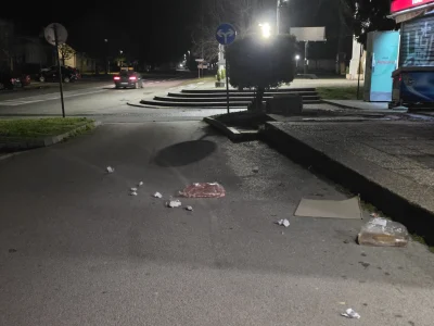 FOTO: Olujni vjetar razbacao kartone po centru Oriovca