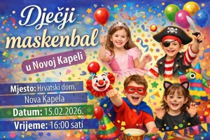 Dječji maskenbal u Novoj Kapeli donosi veselje i šarenu zabavu