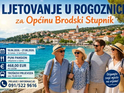Organizirano ljetovanje u Rogoznici za mještane Općine Brodski Stupnik