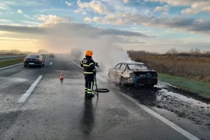 Buktinja na autecsti, intervenirao DVD Oriovac