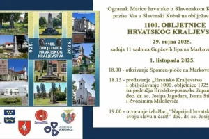Danas u Slavonskom Kobašu obilježavanje 1100. obljetnice Hrvatskog Kraljevstva