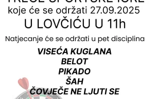 Treće sportske igre UUBS-a u Lovčiću